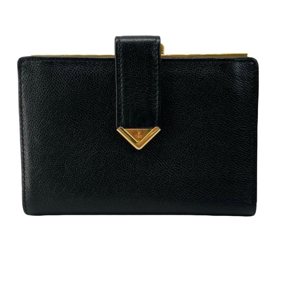Yves Saint Laurent Black Wallet with Gold Accent - Picture 2 of 13